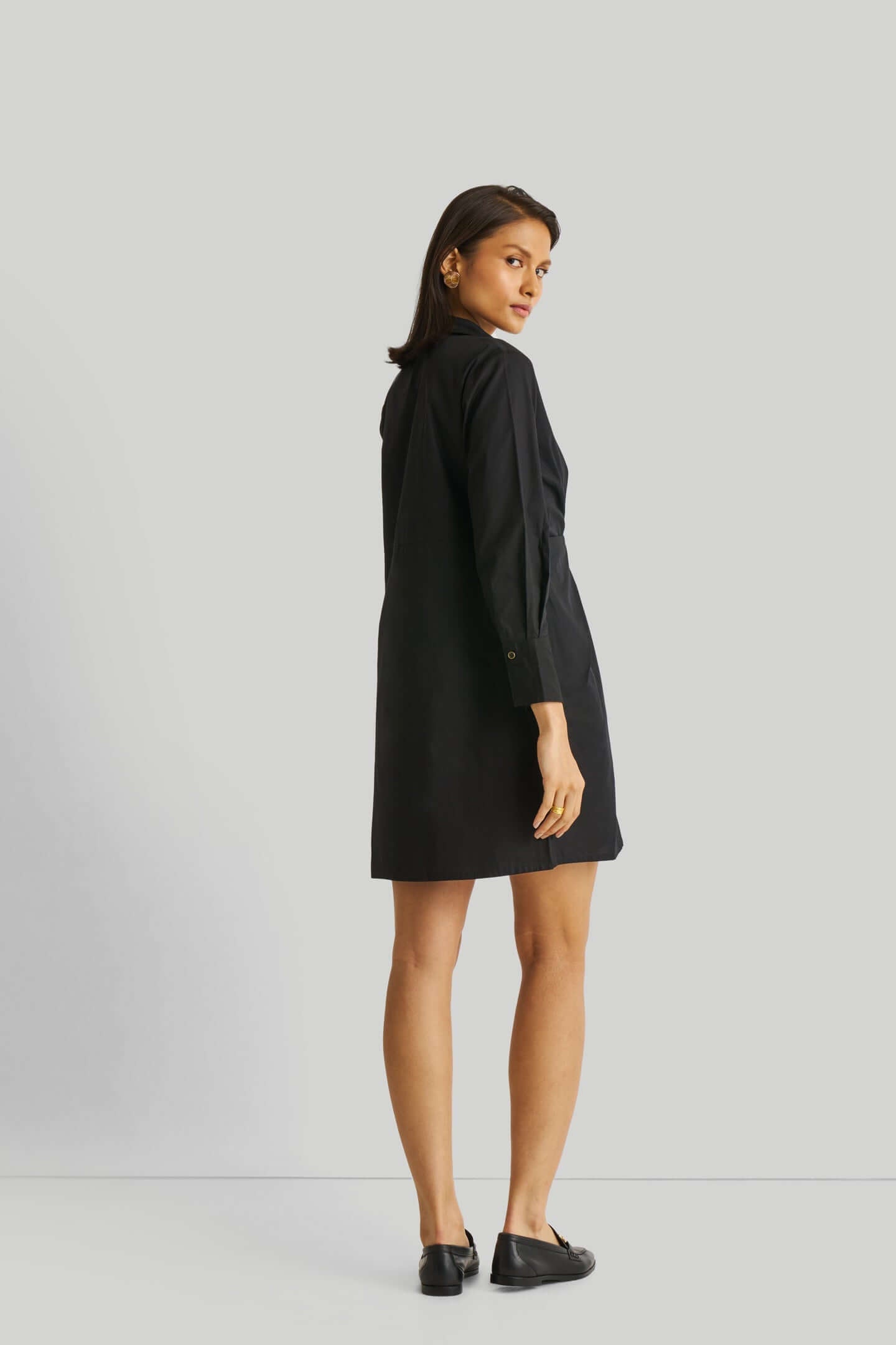 Black Dress with Front Twist