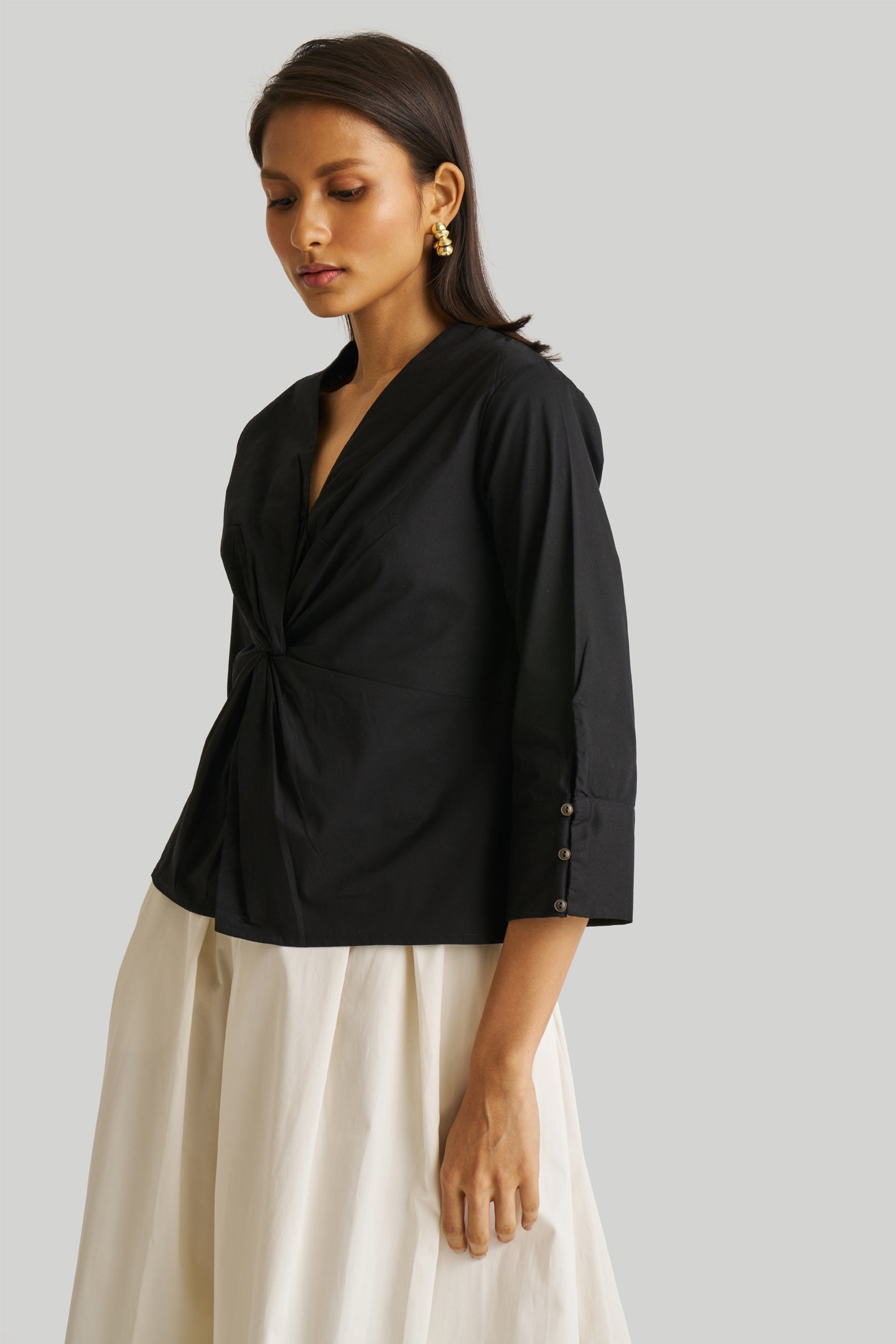 Black Top with Front Twist