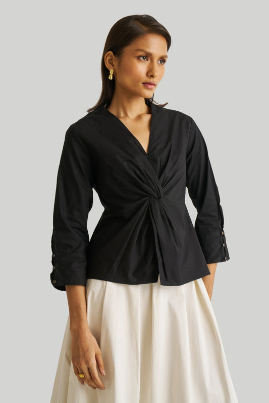 Black Top with Front Twist