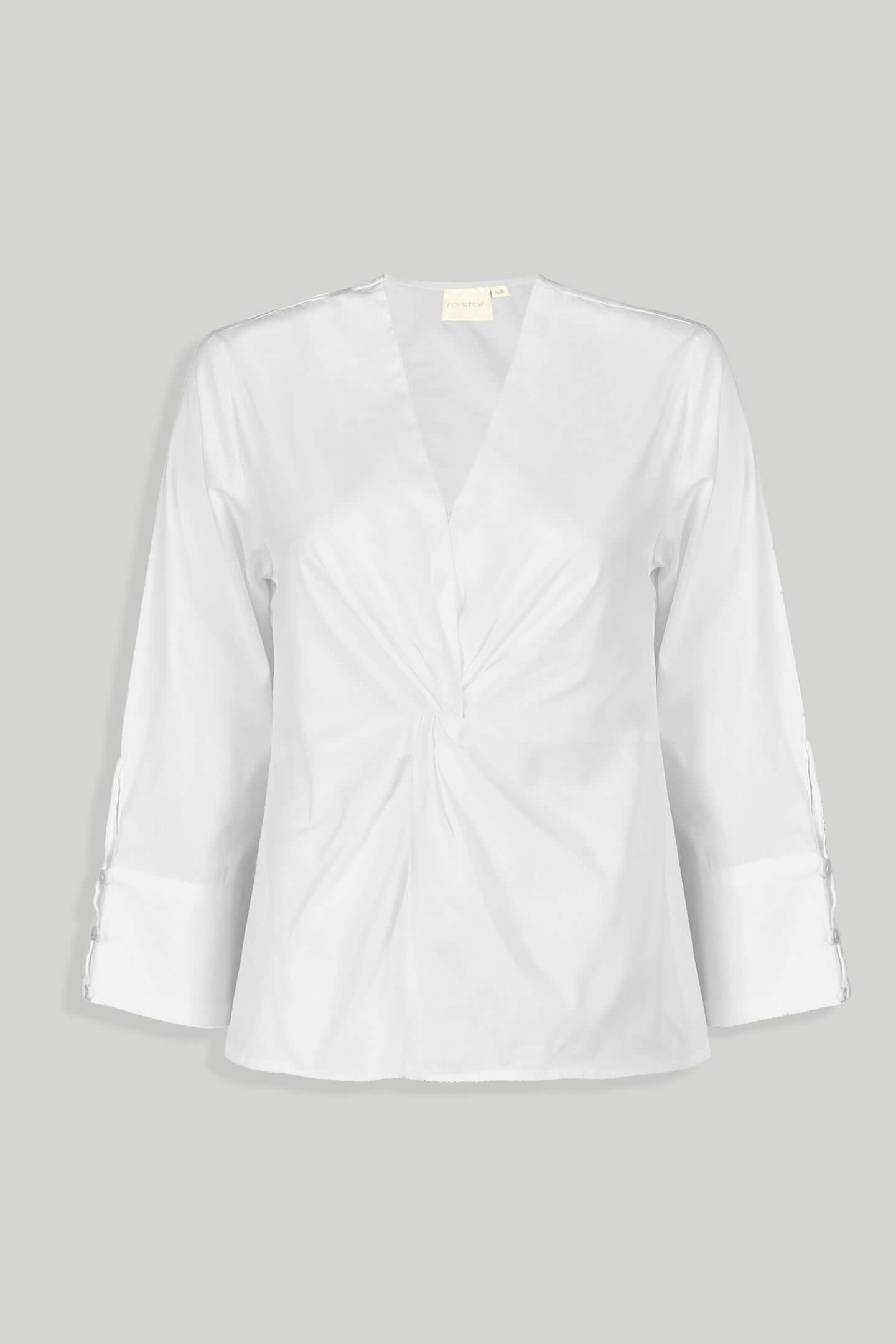 Front Twist Cotton Top in White