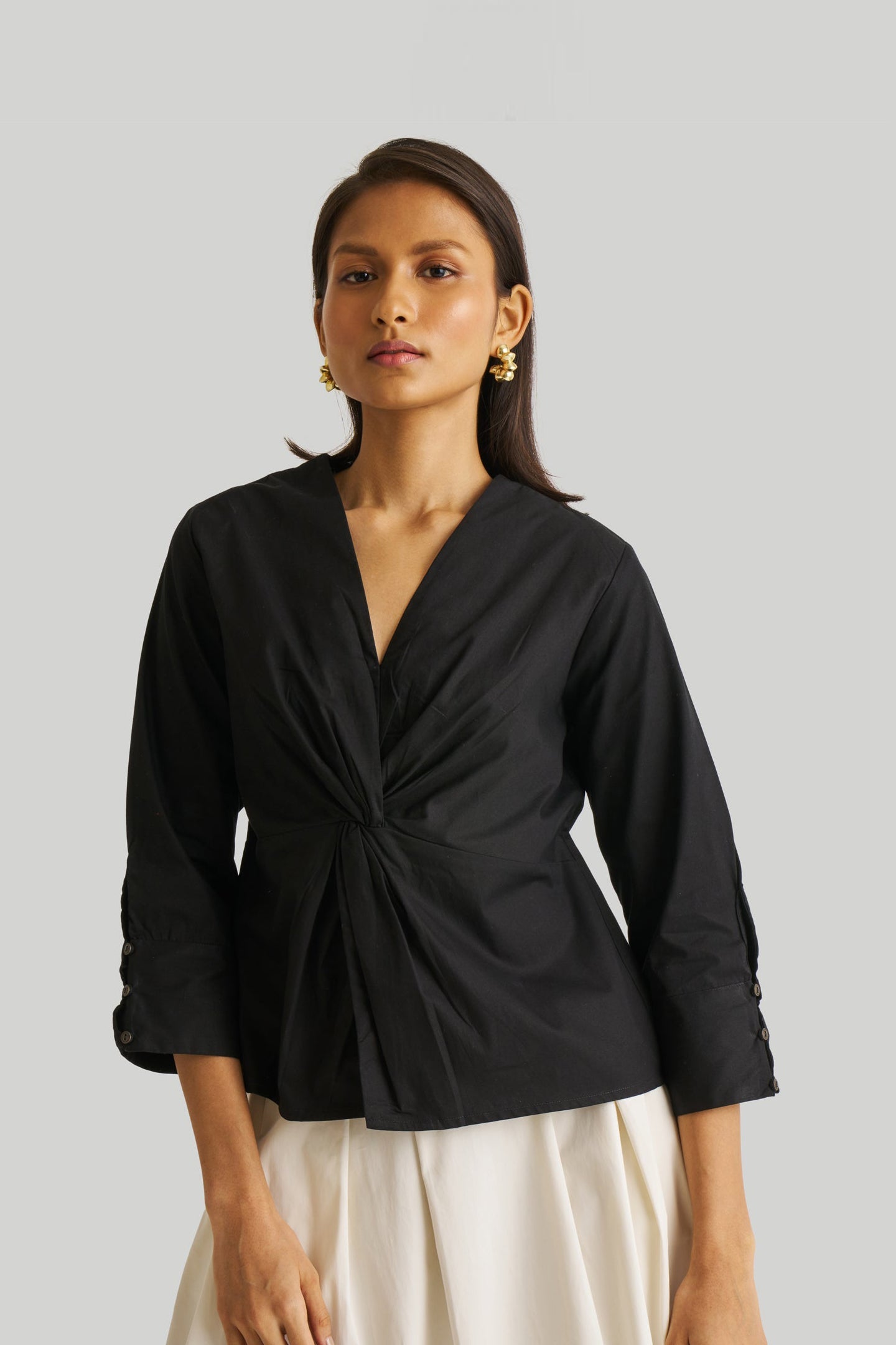 Black Top with Front Twist