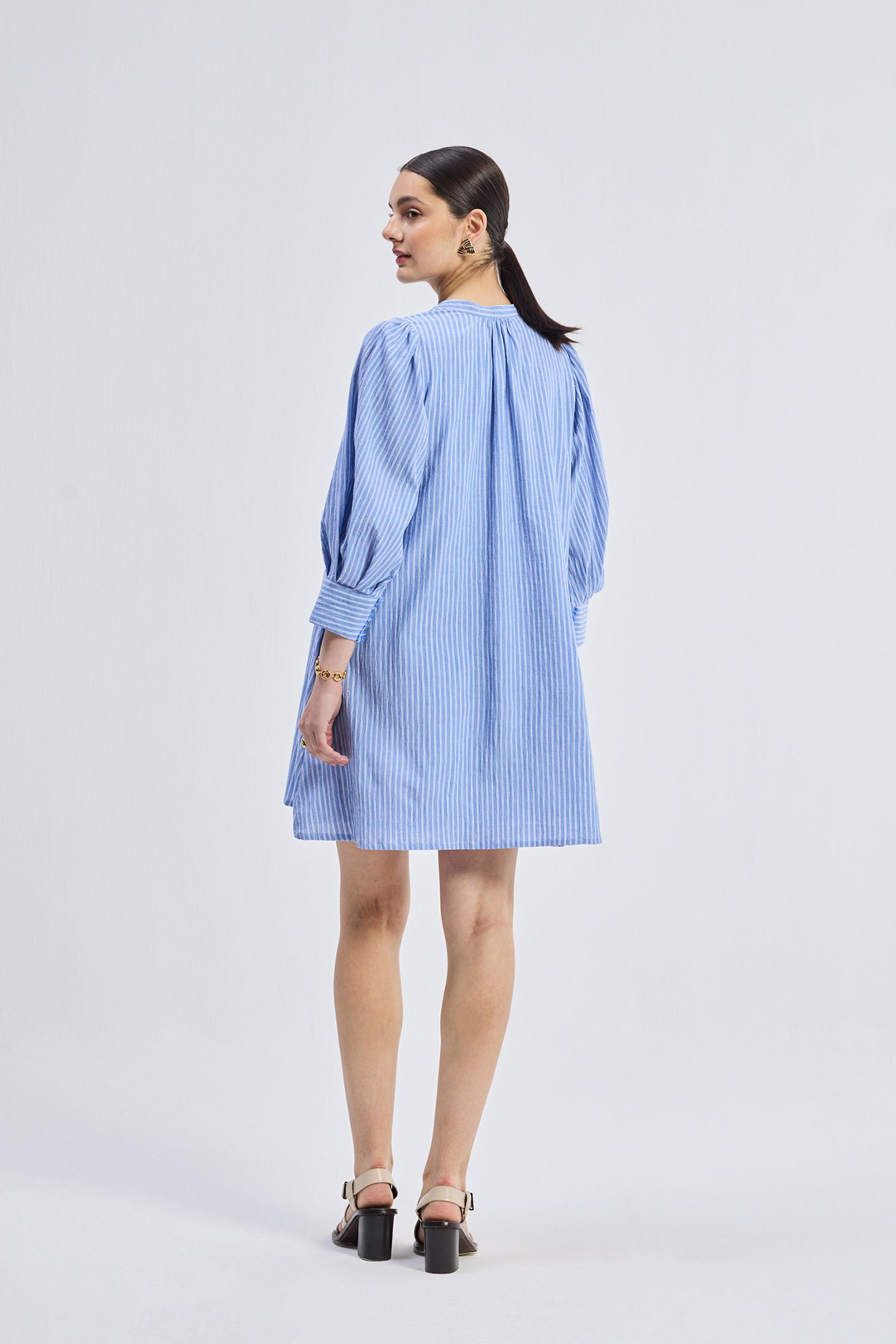 Oversized Cotton Tunic Dress with Optional Belt